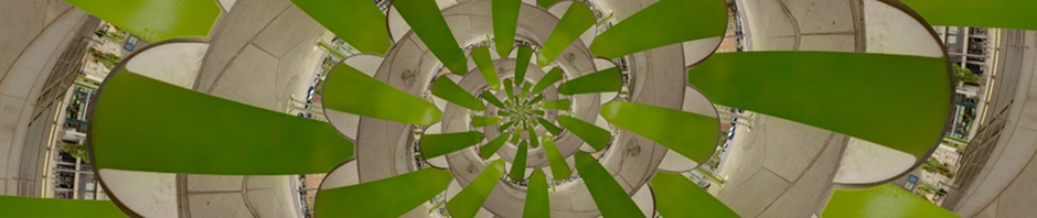 Droste Reprojected Three Green Stripes
