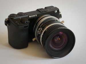 Nikon Nikkor 20mm/2.8 AI-s on Sony NEX-7 (tilted right) Nikon Nikkor 20mm/2.8 AI-s on Sony NEX-7 (tilted right)
