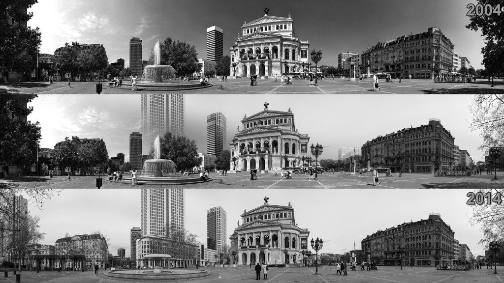 Opernplatz (Frankfurt am Main) 2004 and 2014