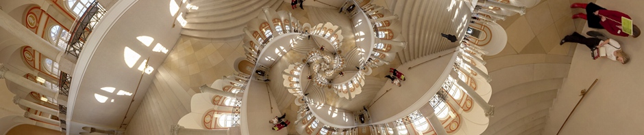 Bavarian State Library Staircase Droste Reprojection