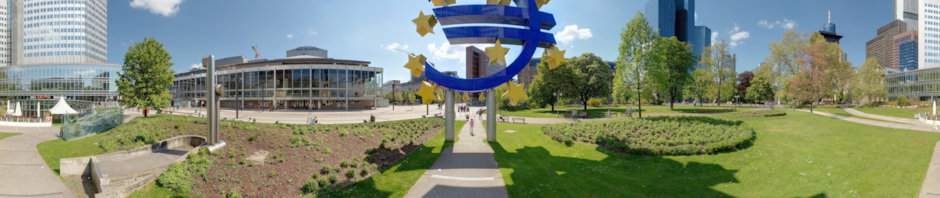Euro Symbol near European Central Bank