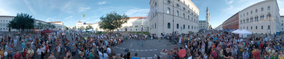 Fire juggling unicyclist