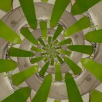 Droste Reprojection made from the "Three Green Stripes Panorama"