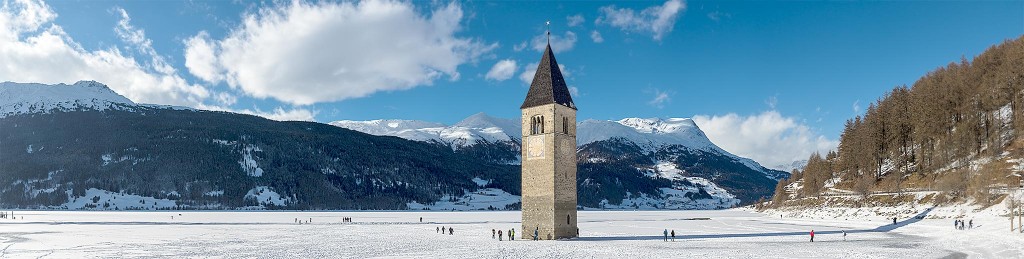 Reschensee in Winter