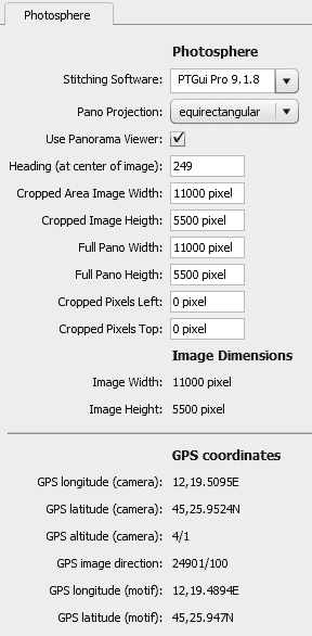 Custom file info panel within Photoshop CC, populated