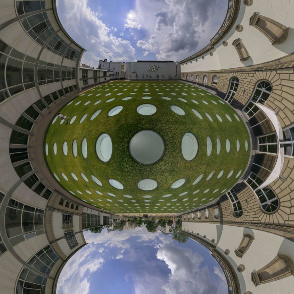 Städel Museum Frankfurt - Garden Stereographic Transverse Mercator Green