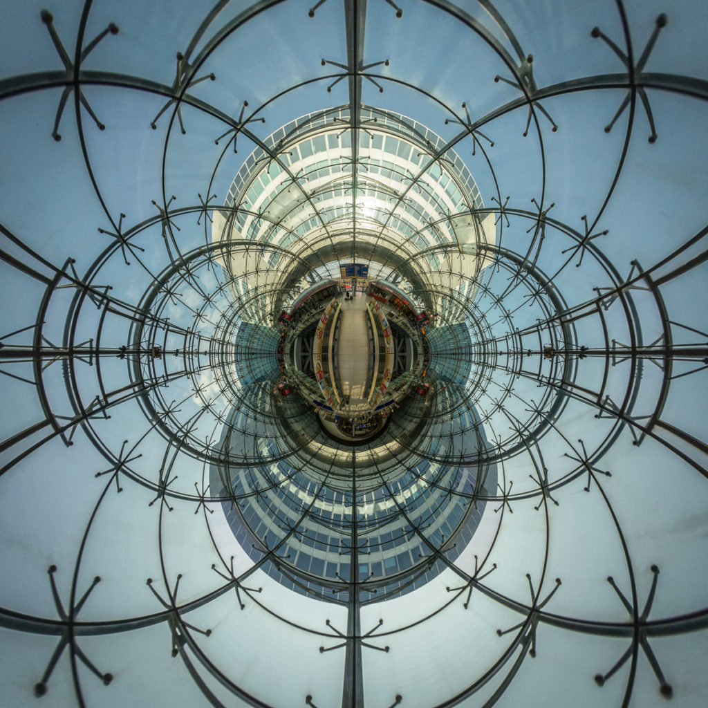 Reprojection of the Long Distance Train Station at the Airport of Frankfurt am Main.