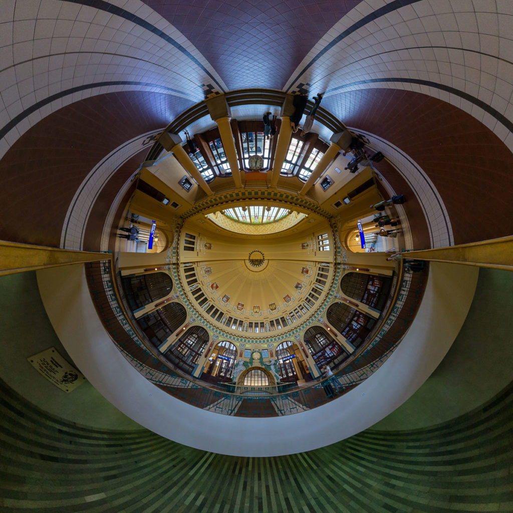 Prague Main Station Entrance Dome - Stereographic Up